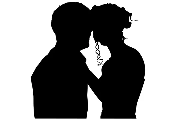 Vector image of young couple — Stock Vector
