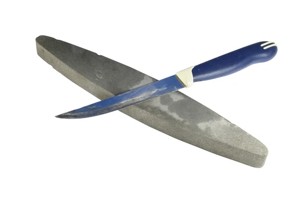 Schleifstein mit Messer — Stockfoto