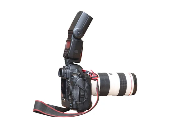 Kamera med blits – stockfoto