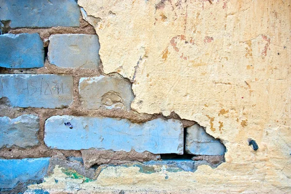 Farget mursteinskonstruksjon – stockfoto