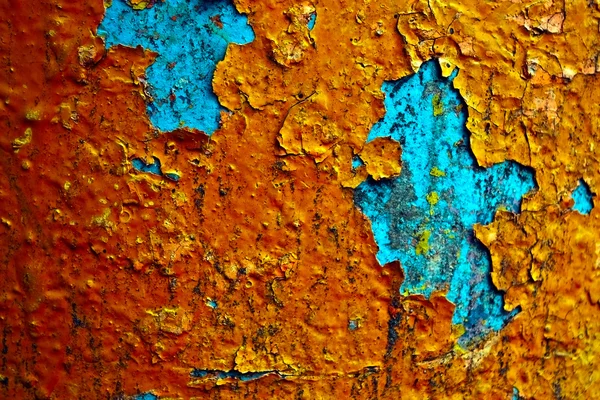 Grunge paint on metal background — Stock Photo, Image