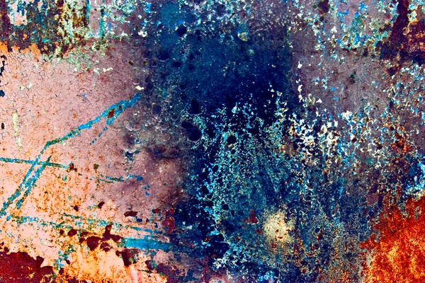 Grunge vernice su sfondo metallico — Foto Stock