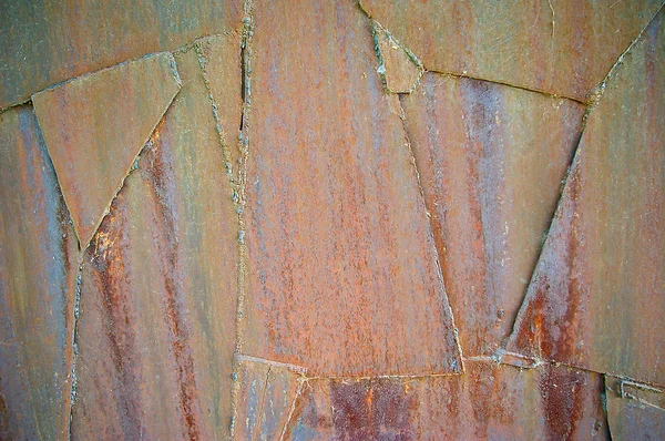 Eski paslı demir plakalar — Stok fotoğraf
