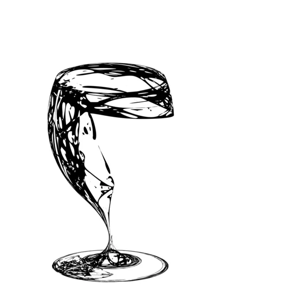 程式化的酒杯故障 — 图库照片