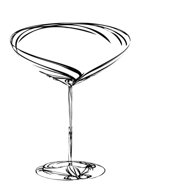 Стилизованный бокал вина по вине — стоковое фото