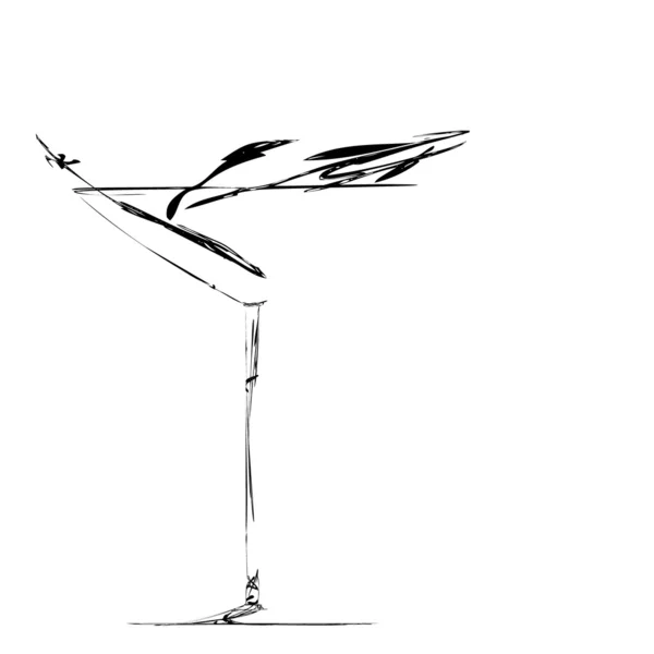 Stylized wine glass for fault — Stock Photo, Image