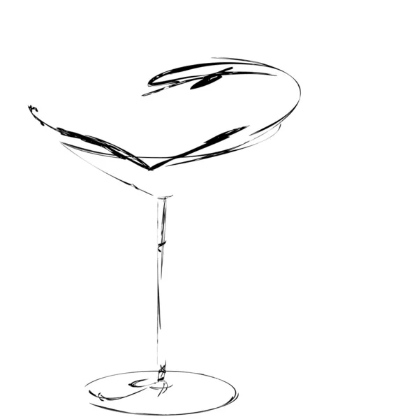 Stilisiertes Weinglas als Schuld — Stockfoto