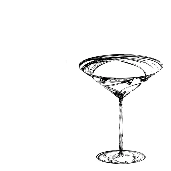 Stilisiertes Weinglas als Schuld — Stockfoto
