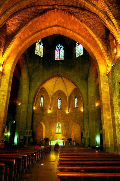 stock image Old medieval part of interior in church