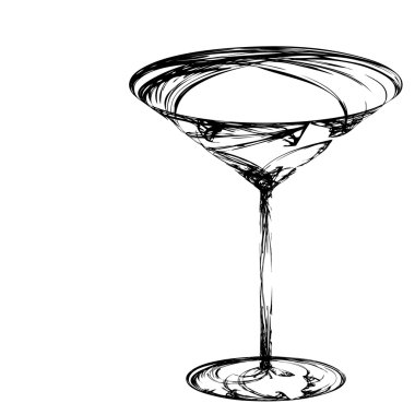 The stylized wine glass for fault clipart