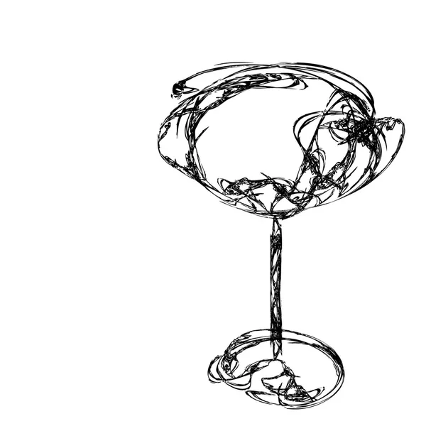 A stilizált bor üveg hiba — Stock Vector