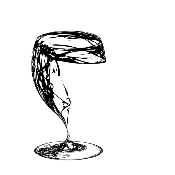 Arıza için stilize şarap cam — Stok Vektör