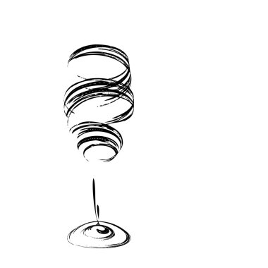 The stylized wine glass for fault clipart
