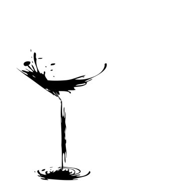 The stylized wine glass for fault clipart