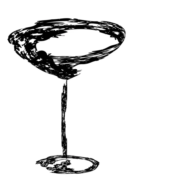 La copa de vino estilizada por culpa — Vector de stock