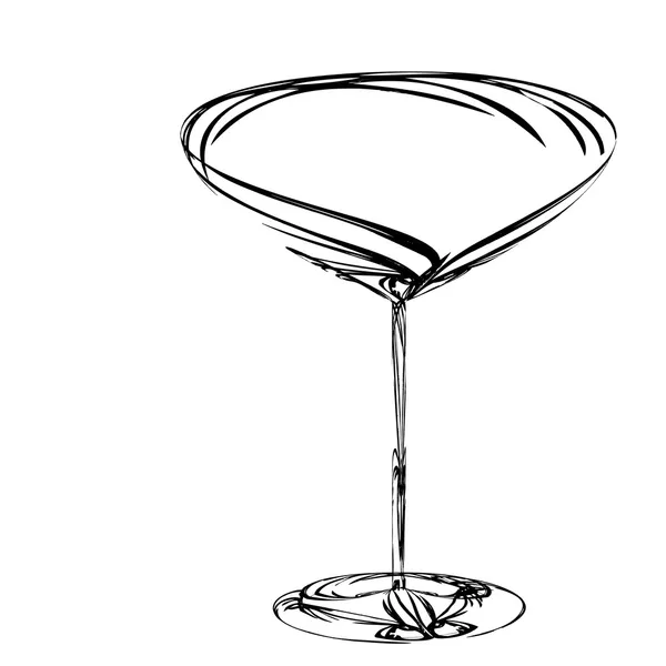 Le verre à vin stylisé pour faute — Image vectorielle