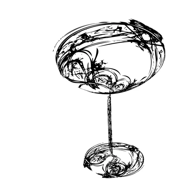 Le verre à vin stylisé pour faute — Image vectorielle