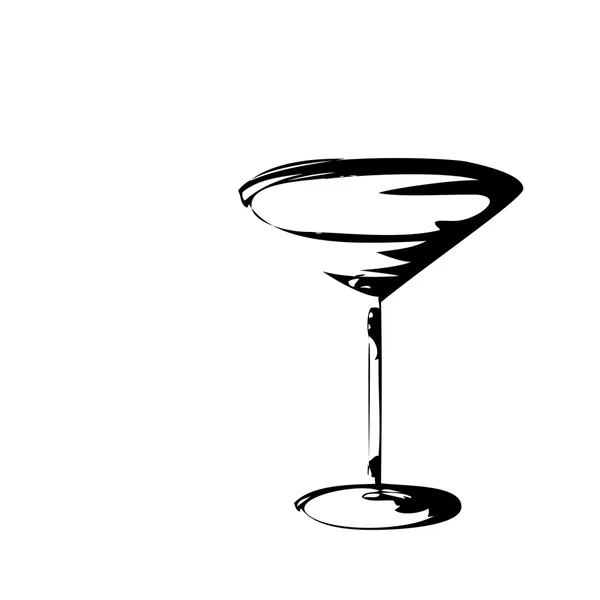 Das stilisierte Weinglas als Schuld — Stockvektor