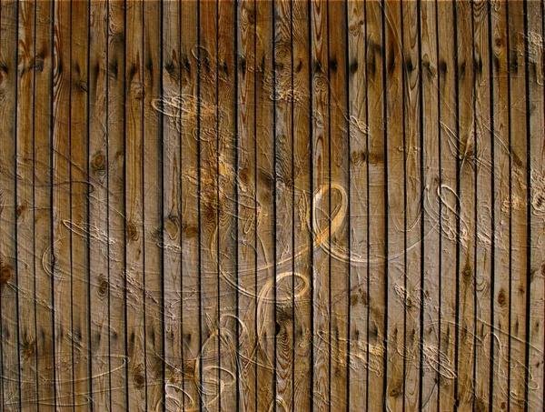 Holzzaun aus Brettern — Stockfoto
