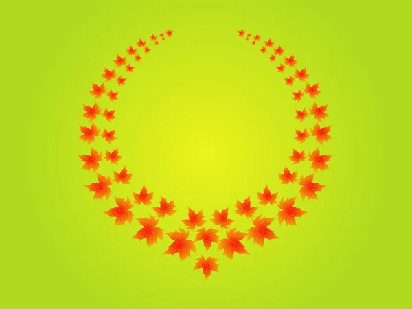 秋の花輪 — ストックベクタ