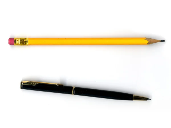 Kalem ve kurşun kalem — Stok fotoğraf