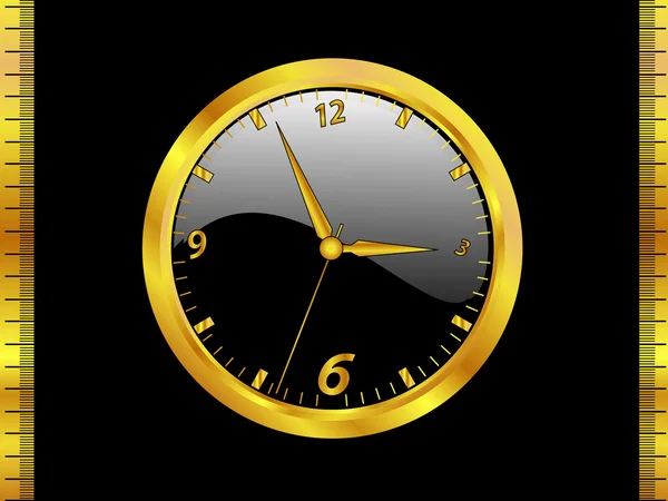 Золотые часы — стоковый вектор