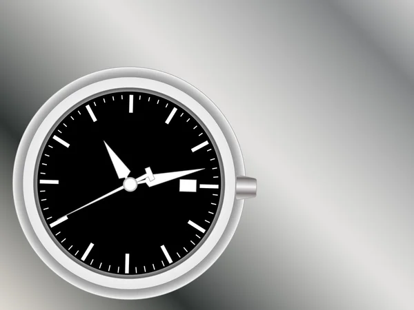Horloge métallique — Image vectorielle