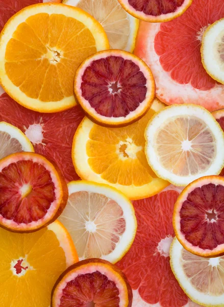 stock image Close-up of pieces of cut citrus