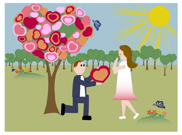 L'arbre de l'amour — Image vectorielle