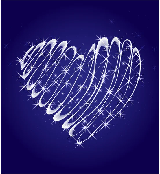 Starry heart — Stock Vector