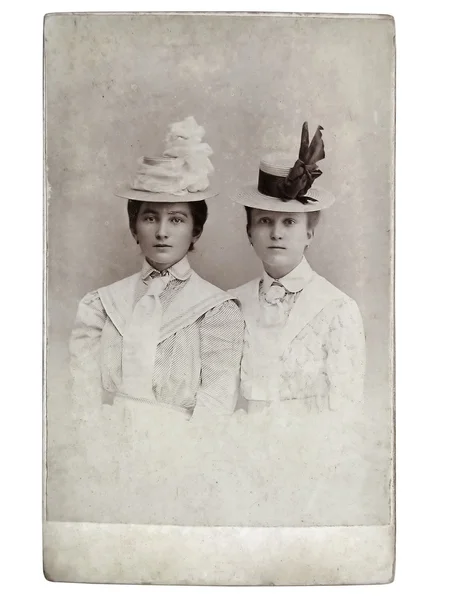 Vintage photo of womens — Stock Photo, Image
