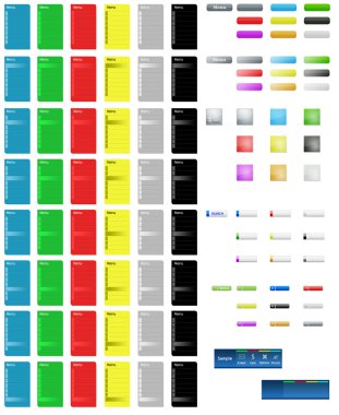 Colorful Buttons for Web Pages clipart