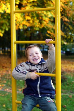 The cheerful boy clipart