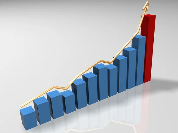 stock image Graph growth