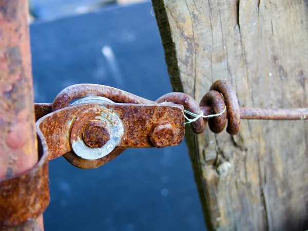 Stock image Rusty metal and wood