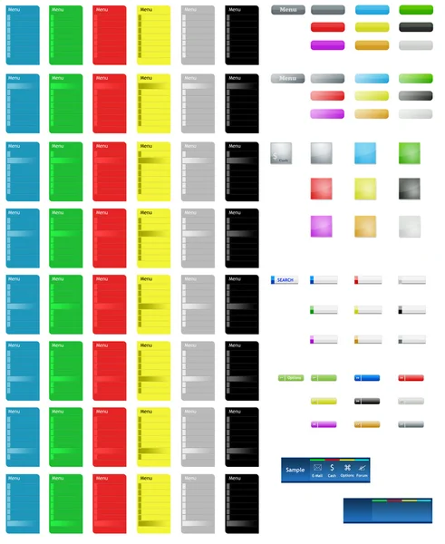 Colorful Buttons for Web Pages — Stock Photo, Image
