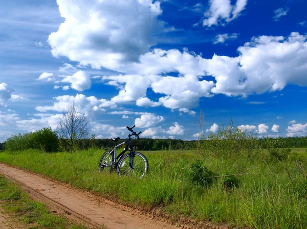 Bicycle in countryside — Stock Photo, Image