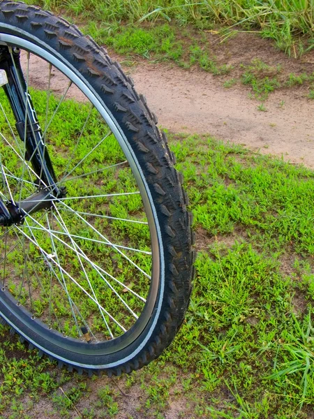 Detalhes da roda de bicicleta — Fotografia de Stock