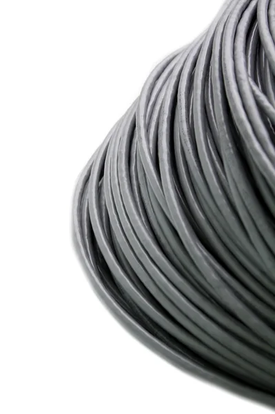 Hank of a grey network cable — Stock Photo, Image