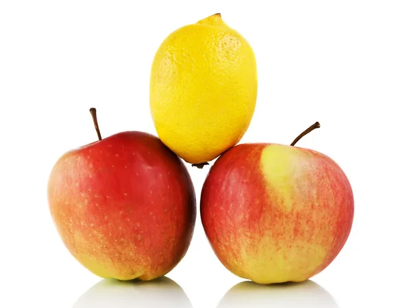 Lemon and apples — Stock Photo, Image