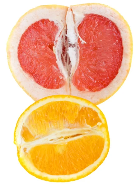 Grapefrukt och apelsin — Stockfoto