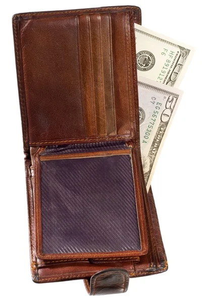 Кожаный бумажник — стоковое фото