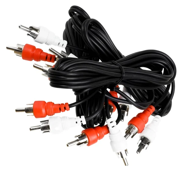 Cables conectores de audio — Foto de Stock