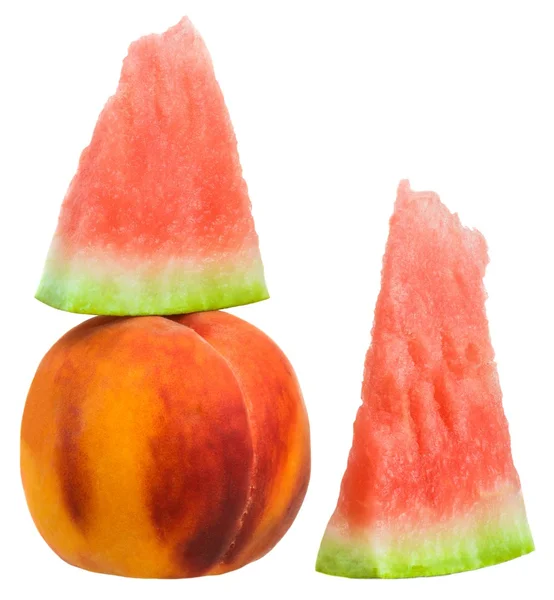 Melon and peach — Stock Photo, Image