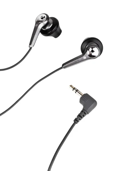Fones de ouvido e mini jack plug — Fotografia de Stock