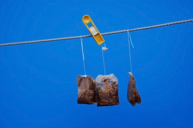 Used Tea Bags In The Sun clipart