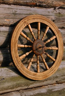 Spinning Wheel And Its Shadow clipart