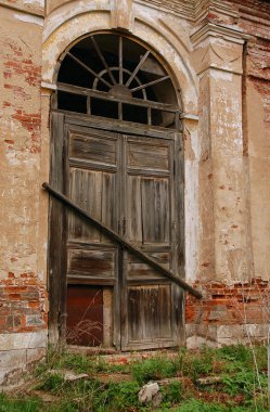 Boarded Up Door To The Church clipart