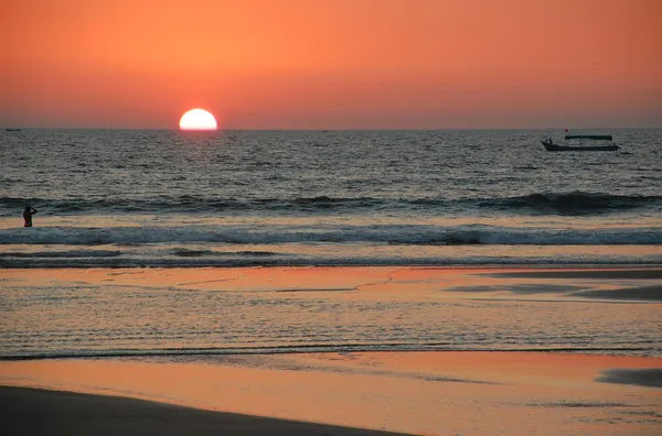Por do sol em Goa — Fotografia de Stock