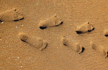 Footprints on the Sand clipart